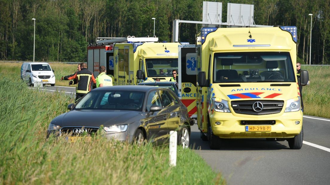 Het ongeluk vond plaats op de afrit Noordbroek