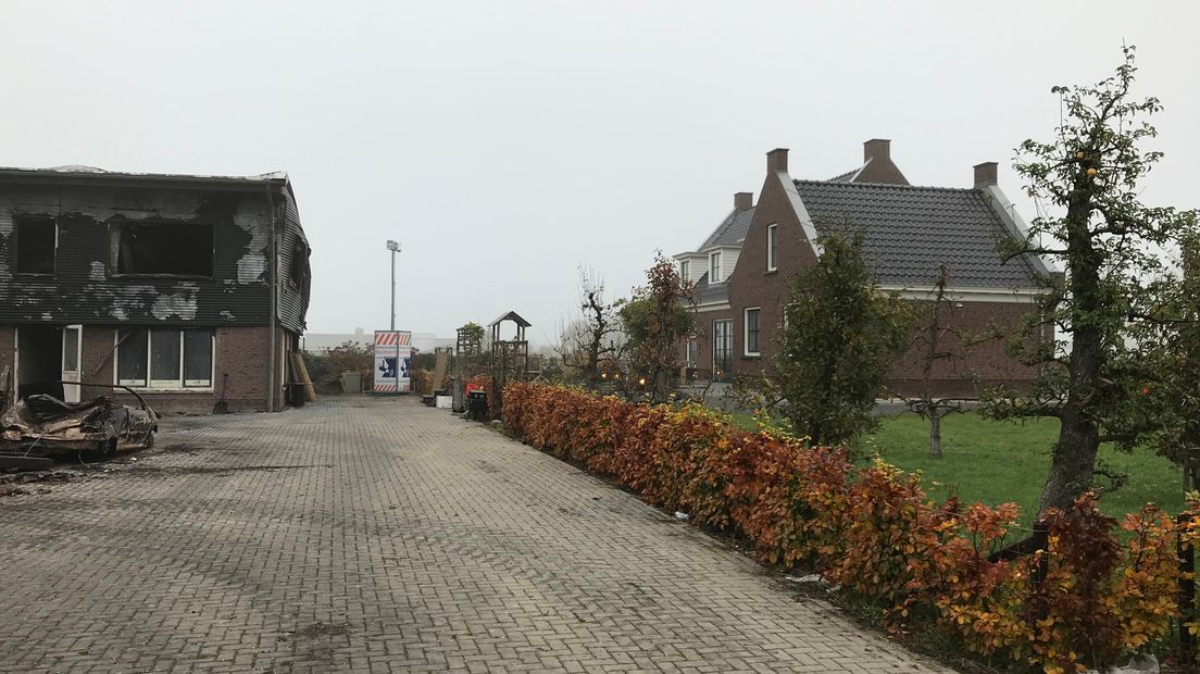 Foto van de brand ongeveer twee weken geleden.