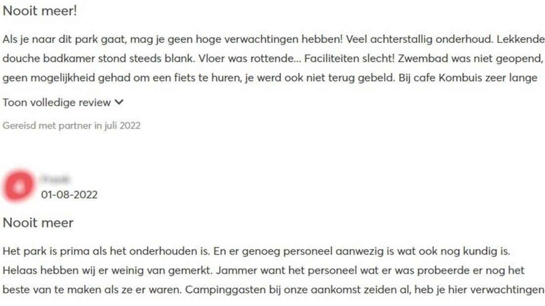 Reviews op Zoover.nl