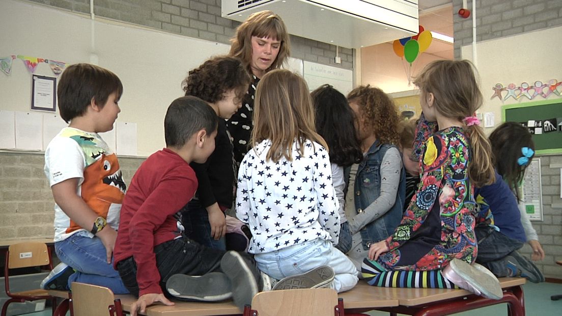 Kinderen leren over duurzaamheid.