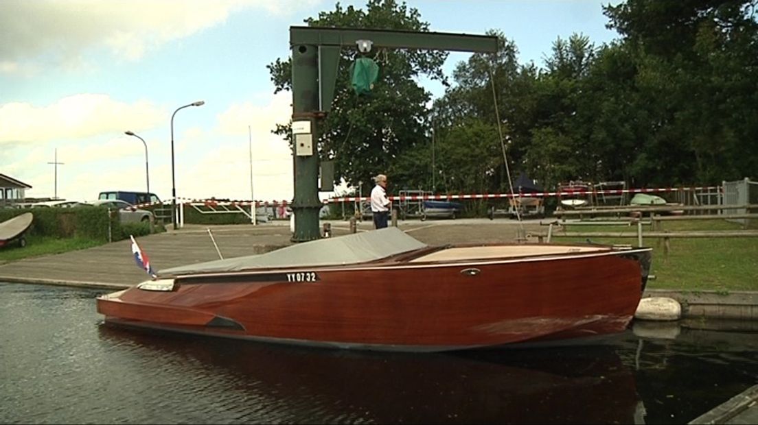 Met deze speedboot ramde Arnoud H. een andere boot.