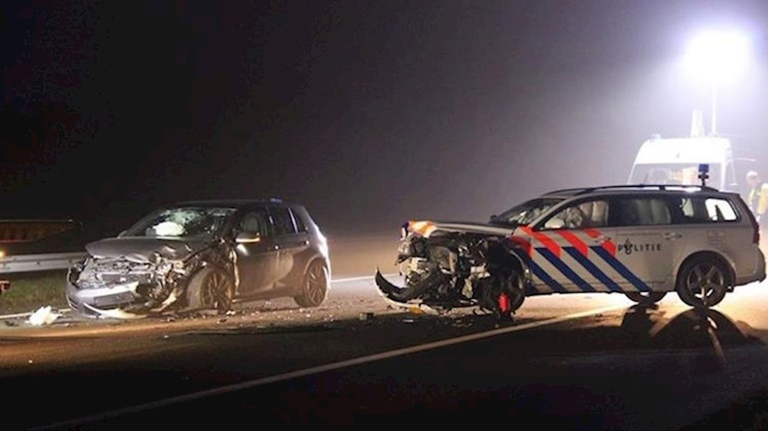 Dit was het resultaat van de aanrijding op de A1