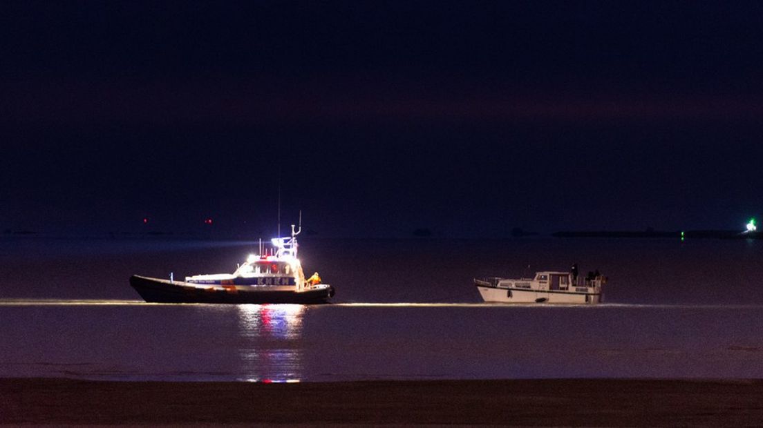 De boot van de KNRM in actie