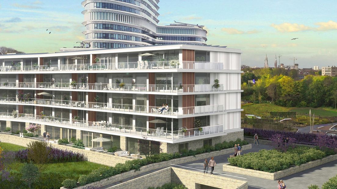 Een impressie van de te bouwen woningen