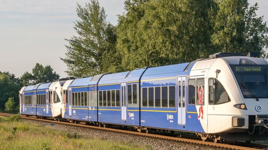Een trein op de Maaslijn.