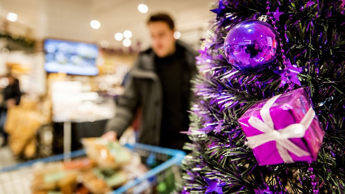 Kerstdrukte ook in de supermarkten