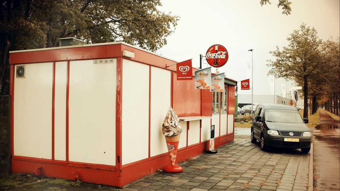 De frietkraam in Hengelo is intussen verdwenen