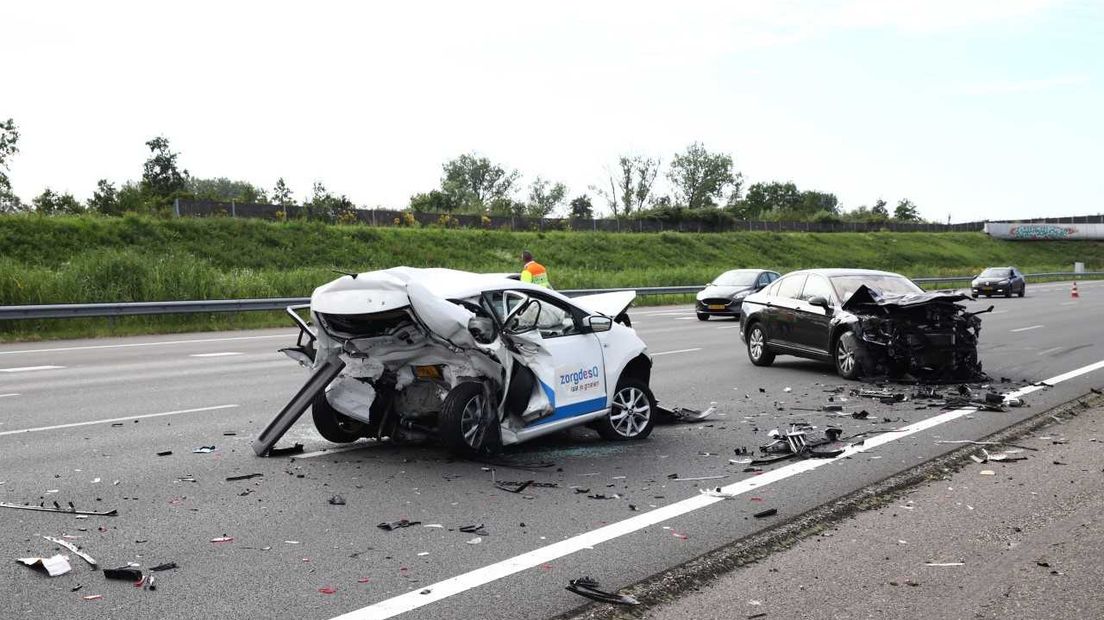 Het ongeval op de A2.
