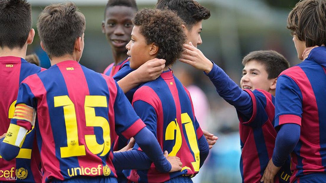 Fodé Fofana in het shirt van FC Barcelona