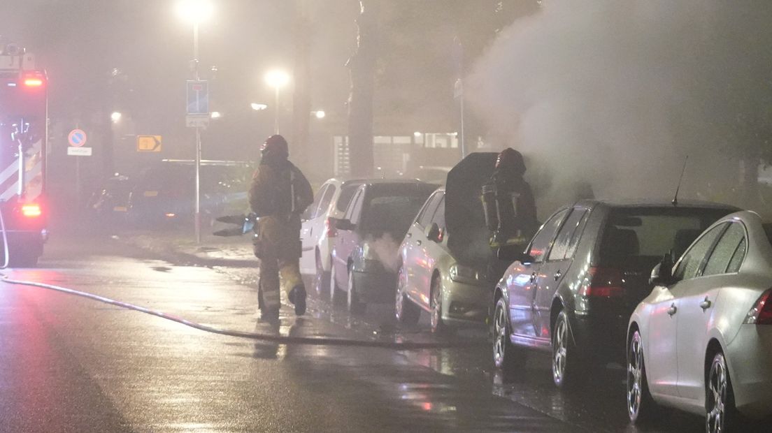 Zaterdagochtend brandde er in Stad een auto uit