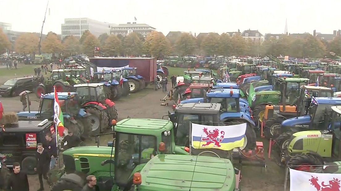 Boeren protesteren in Den Haag.
