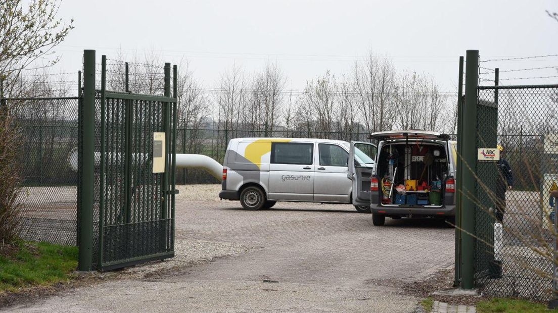 Gasunie stelt verzakte gasleiding buiten gebruik.