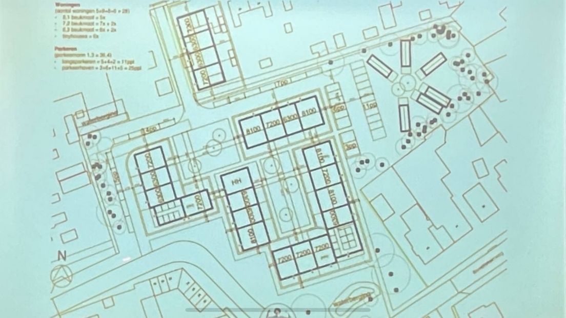 Plattegrond van de knarrenhof in Marum