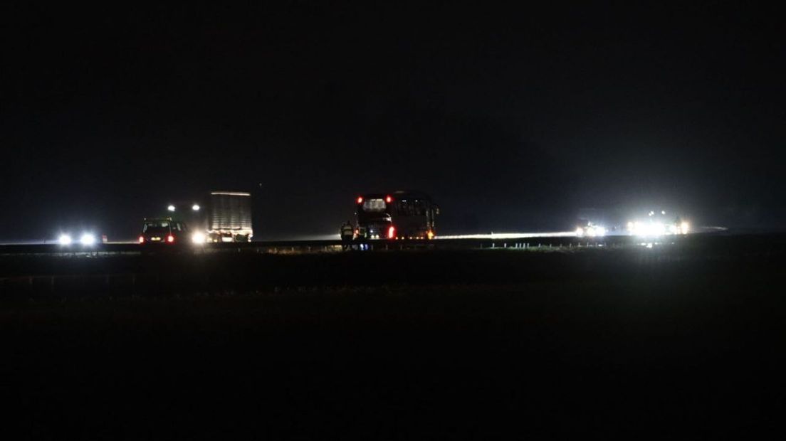 Hours of traffic jam after the accident on the A28 near Meppel