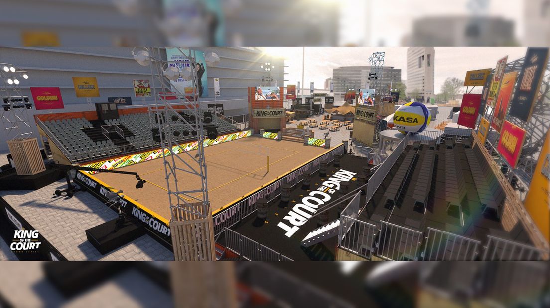 Een animatie van het stadion op het Jaarbeursplein