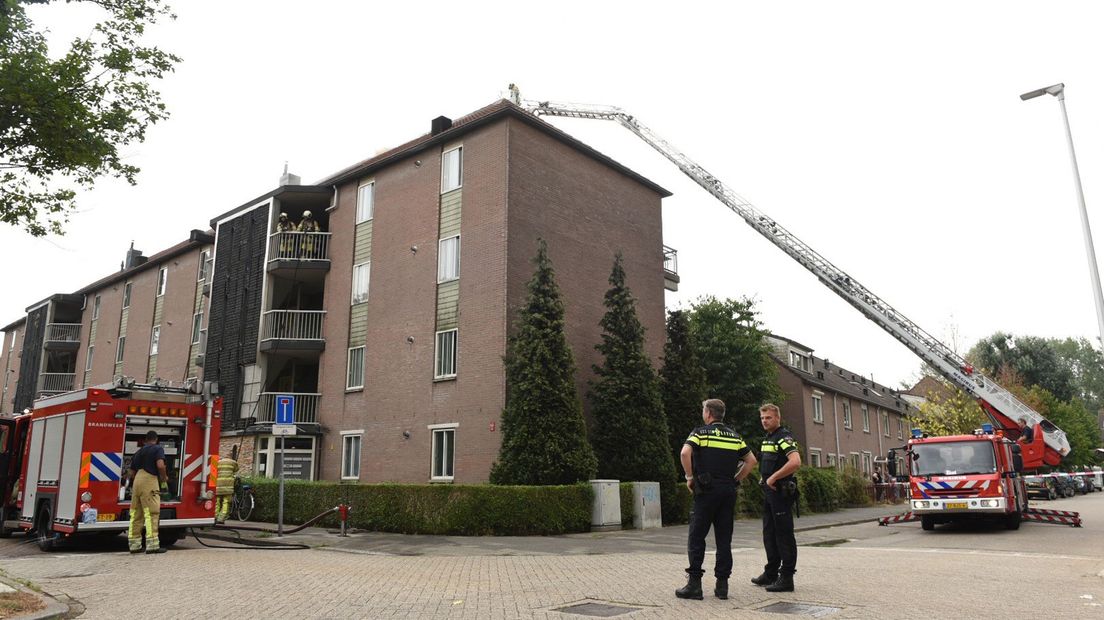 De brand was op de bovenste verdieping.