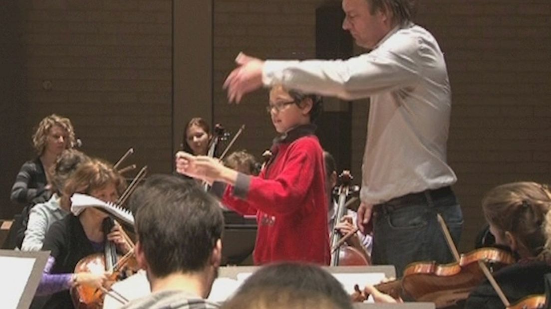 Leerlingen zijn even dirigent