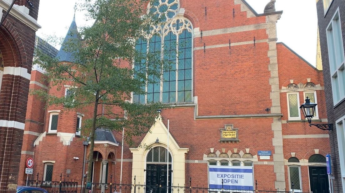 De synagoge aan de Samuel Hirschstraat in Zwolle. Hirsch was de laatste Zwolse opperrabbijn.