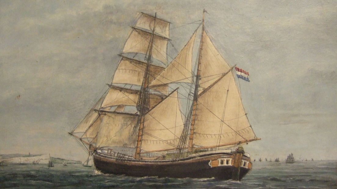 Het schip van Jan Oldenburger, de vader van Antje (Rechten: Familie Vanderveen)
