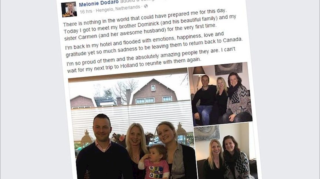 Melonie Dodaro (46) ontmoet haar Zwolse familie