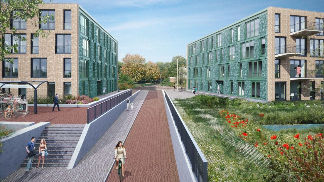 ...maar volgend jaar moeten hier 31 appartementen staan aan de Walstroweg in Haren