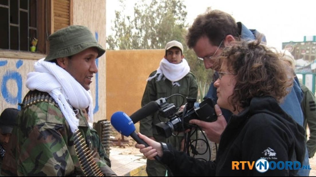 Esmeralda van Boon aan het werk in Libië