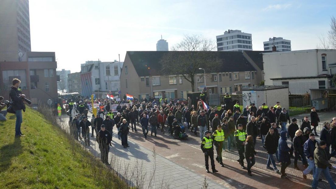 Demonstratie tegen azc in Enschede