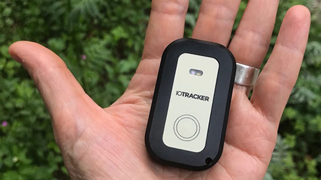 De GPS-tracker die zaterdag wordt gebruikt