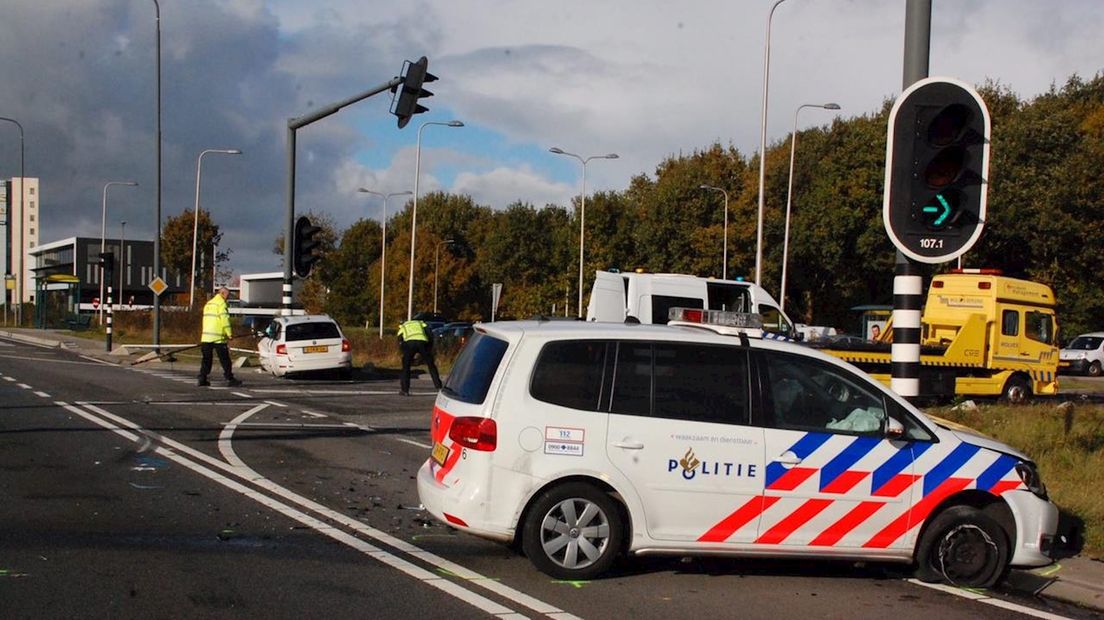 Politiewagen betrokken bij ongeluk in Deventer