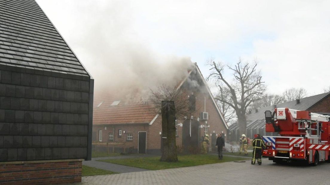 Brand bij zorgboerderij Enschede