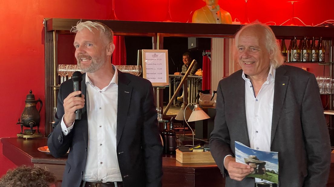 Bé Schollema (PvdA en GroenLinks) met VZ-fractievoorzitter Ytsen van der Velde