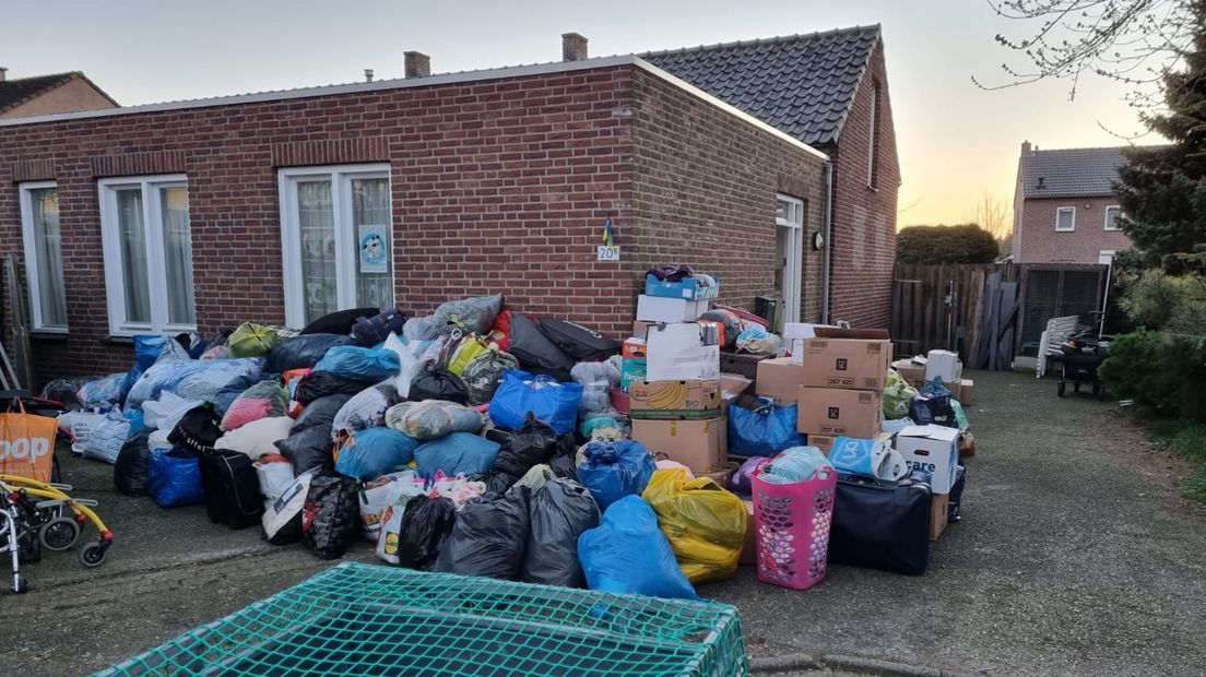 De ingezamelde spullen in Spijk