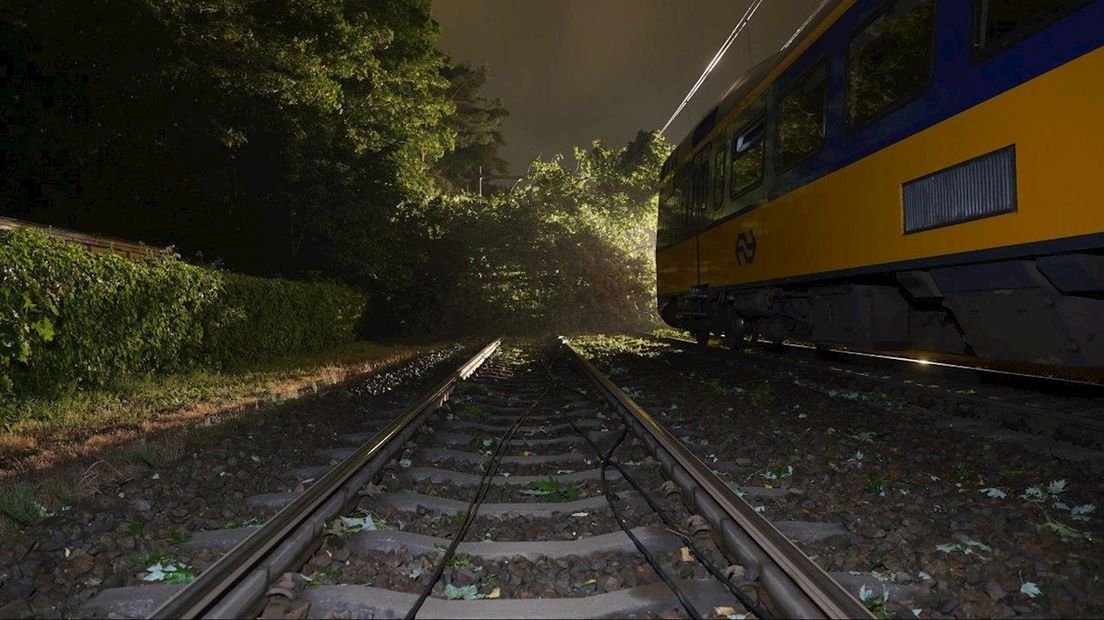 Tot de middag geen treinen tussen Deventer en Apeldoorn door boom op spoor bij Twello