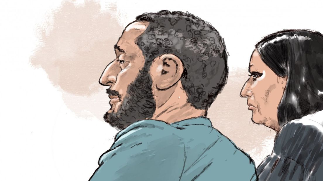 Ridouan Taghi (L) en zijn advocaat Inez Weski