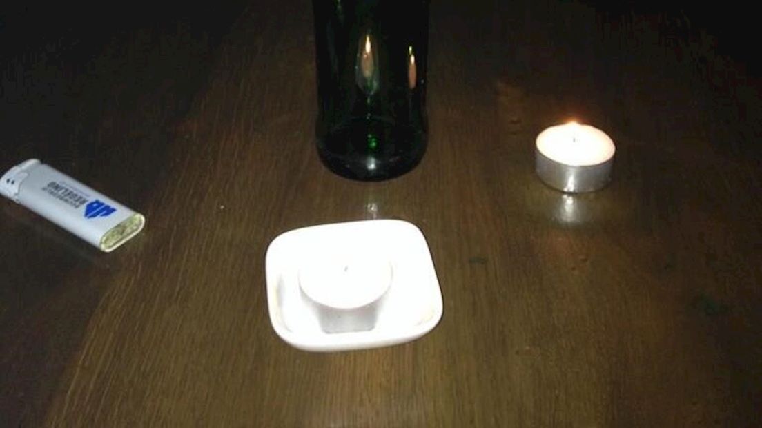 Kaarsje aan vanwege stroomstoring Bergentheim
