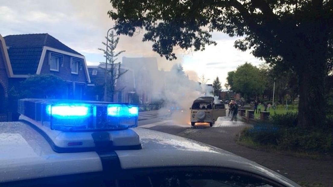 Brand in Volkswagenbusje Oldenzaal