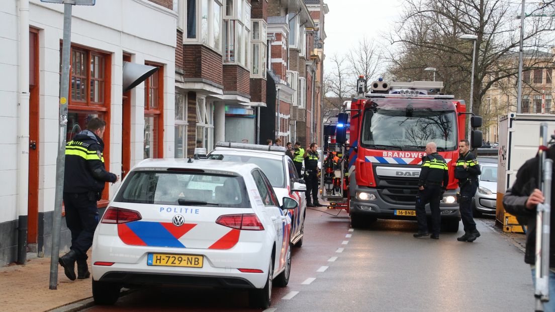 Hulpdiensten aan het Schuitendiep in Stad