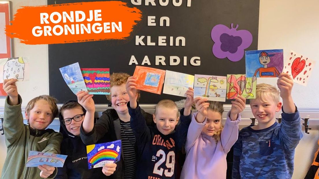 Leerlingen van IKC de Wierde uit Adorp stuurden ook hartenpost