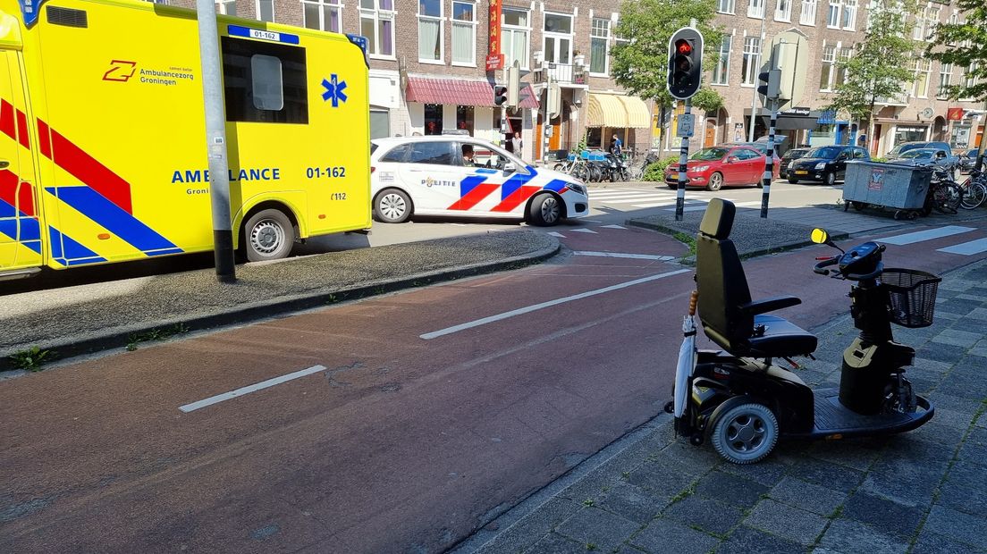Het ongeluk gebeurde ter hoogte van de Peizerweg in Stad