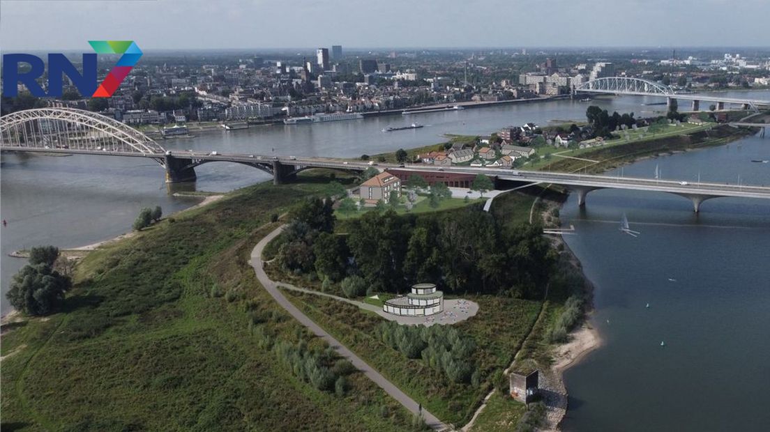 De verbeelding van de variant Waalpark zoals meegenomen in de stadspeiling.