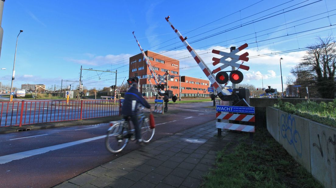 Spoorwegovergang bij de Schroeweg in Middelburg
