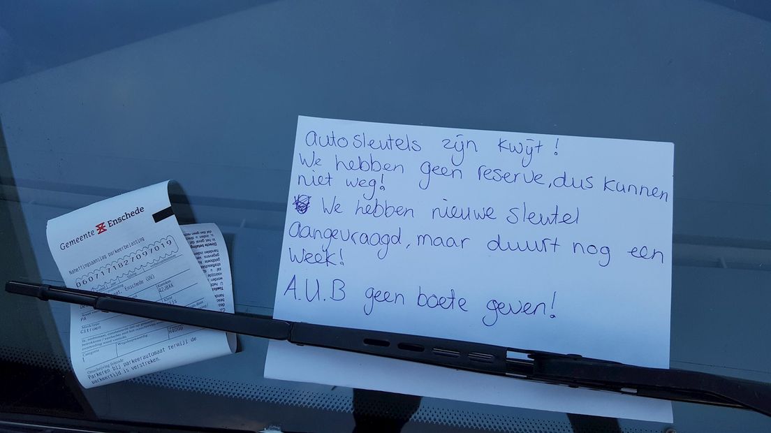 Autosleutels kwijt, toch een parkeerboete RTV Oost
