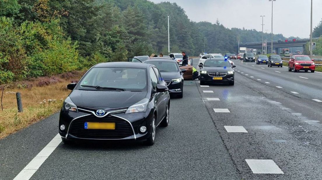 De politieactie op de A50.