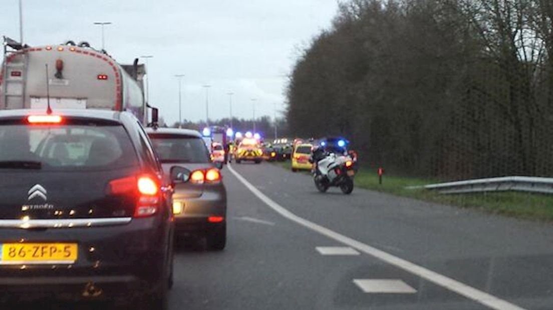 Verkeer zat vier uur lnag vast