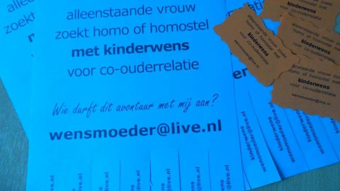 Advertentie die in supermarkten hangt