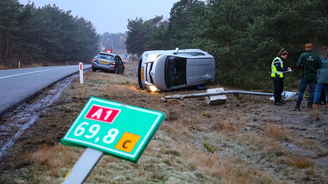 Een van de ongevallen op de A1.