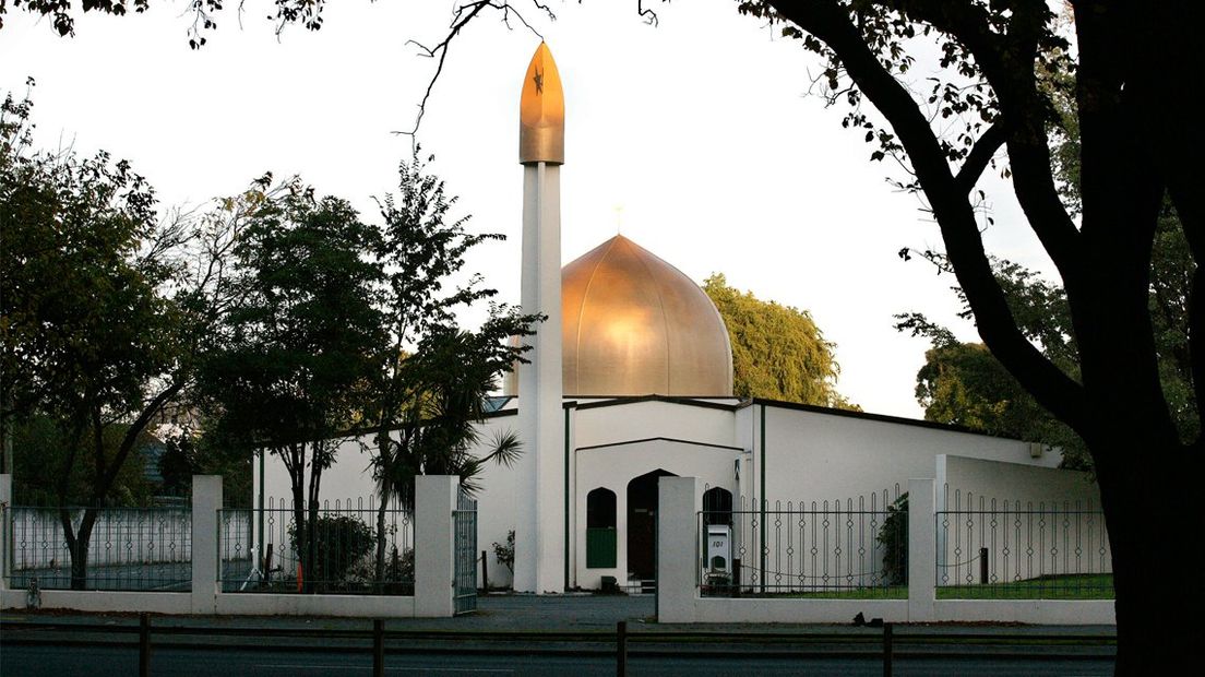 De moskee in Christchurch.