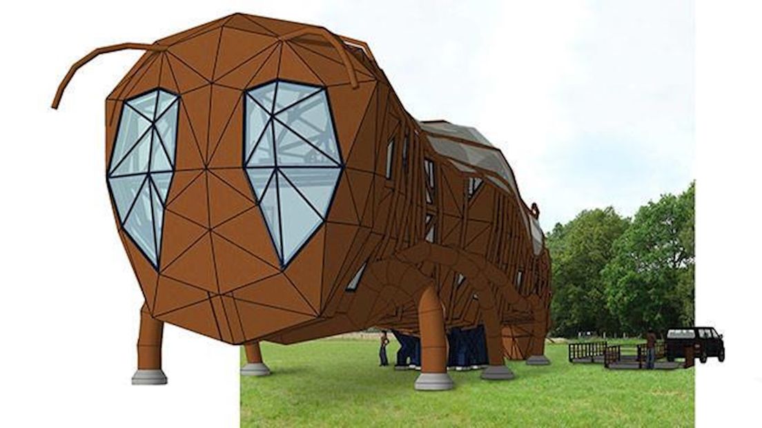 Ontwerp van de 'insectwoning' in Albergen