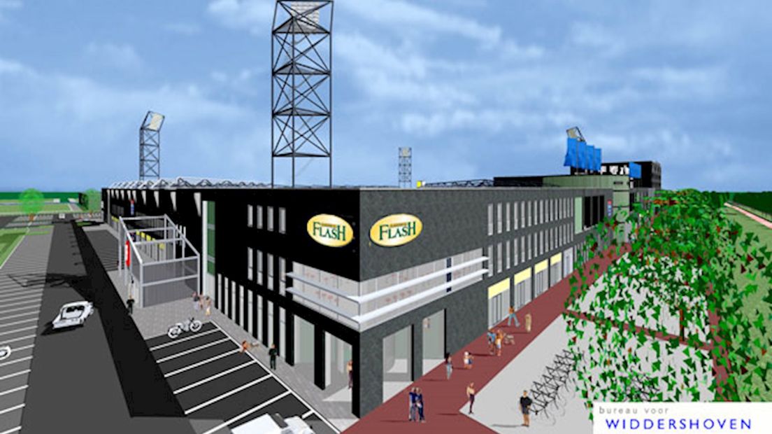 Bouw stadion hotel stilgelegd