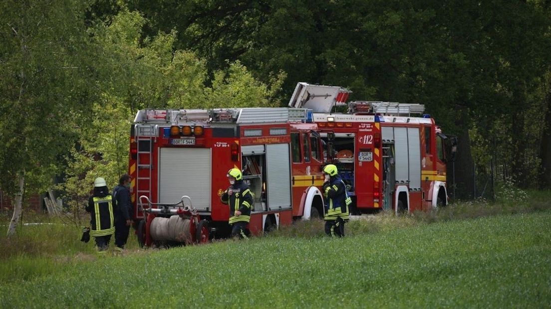 Natuurbrand vlak over de grens bij Glanerbrug